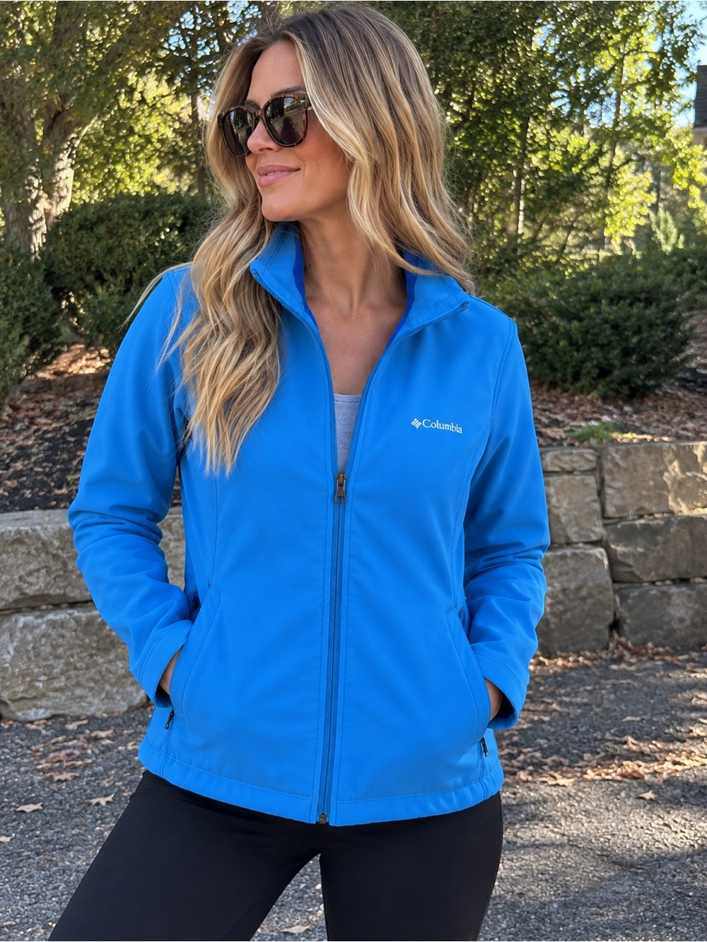 Columbia Jacket Women's Blue Kruser Ridge SoftShell Coat